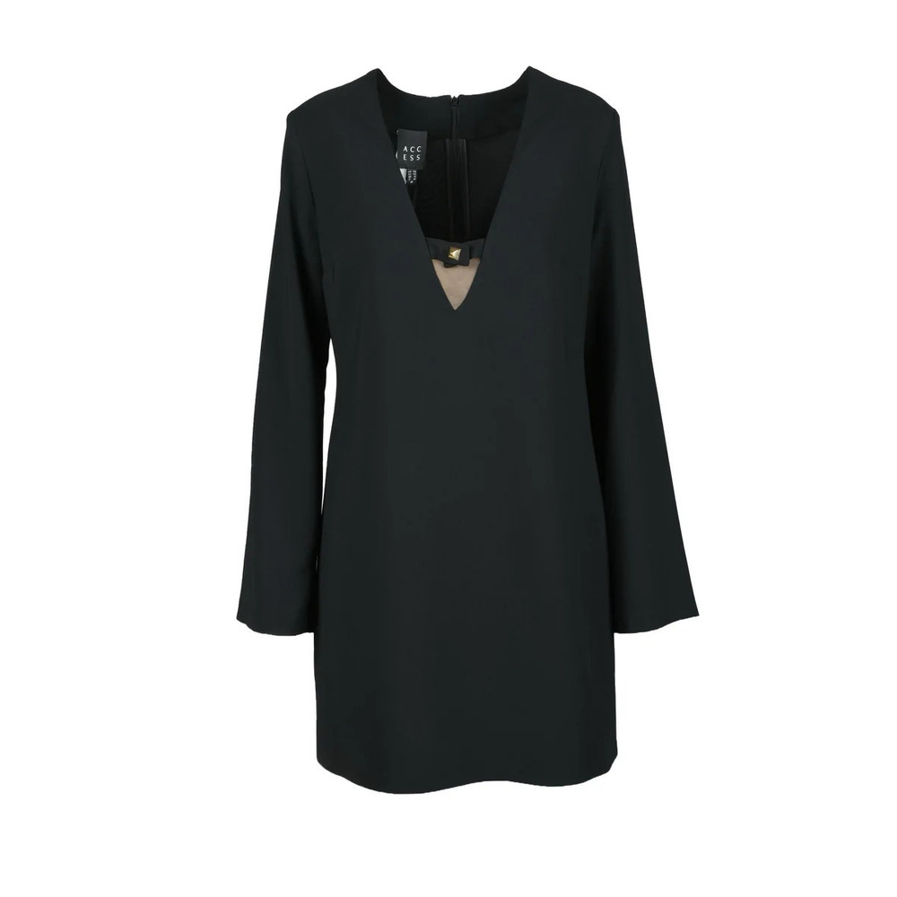 ACCESS FASHION Fluid Drape Black Dress